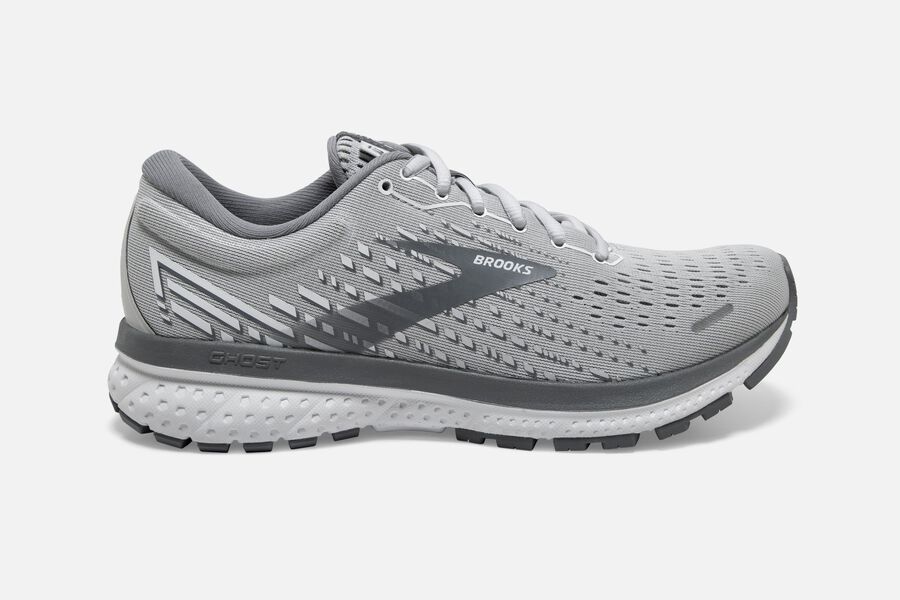 Brooks Women's Ghost 13 Road Running Shoes Grey/White LVPA-97642